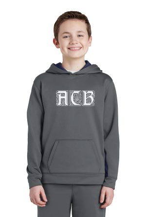 Sport-Tek® Youth Sport-Wick® Fleece Colorblock Hooded Pullover