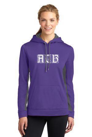 Sport-Tek® Ladies Sport-Wick® Fleece Colorblock Hooded Pullover