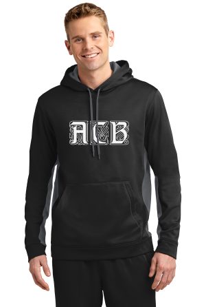 Sport-Tek® Sport-Wick® Fleece Colorblock Hooded Pullover Brand Logo
